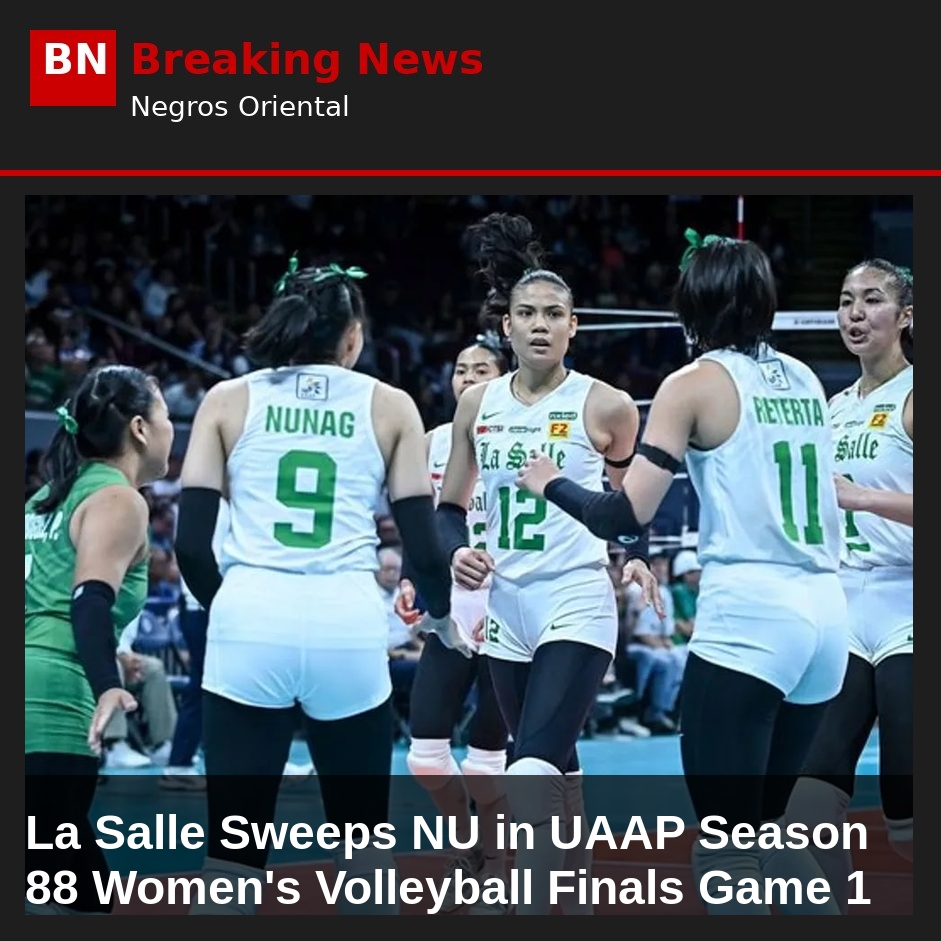 Image related to: La Salle Sweeps NU in UAAP Season 88 Women's Volleyball Finals Game 1