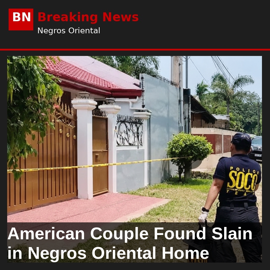 Image related to: American Couple Found Slain in Negros Oriental Home