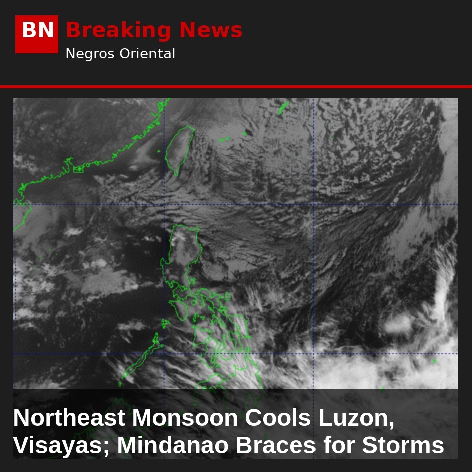 Northeast Monsoon Cools Luzon, Visayas; Mindanao Braces for Storms