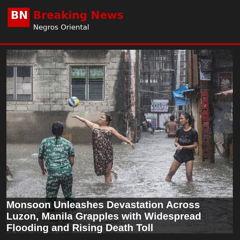 Monsoon Unleashes Devastation Across Luzon, Manila Grapples with Widespread Flooding and Rising Death Toll