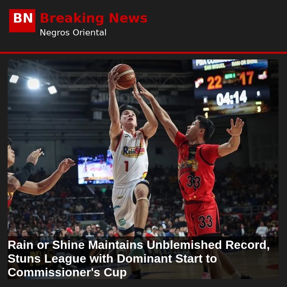 Rain or Shine Maintains Unblemished Record, Stuns League with Dominant Start to Commissioner's Cup