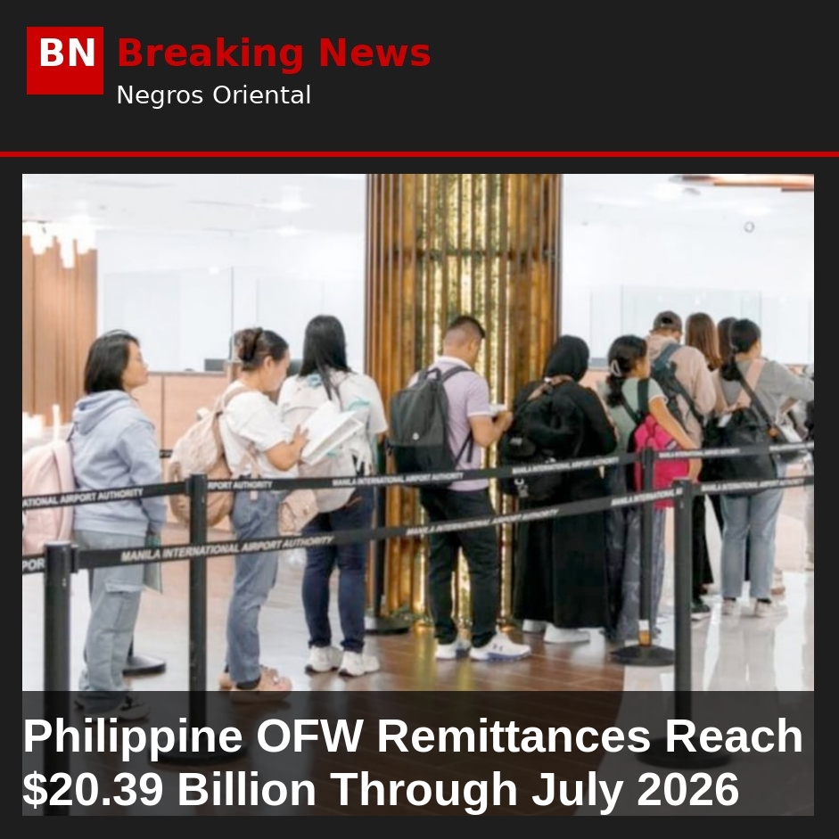 Image related to: Philippine OFW Remittances Reach $20.39 Billion Through July 2026