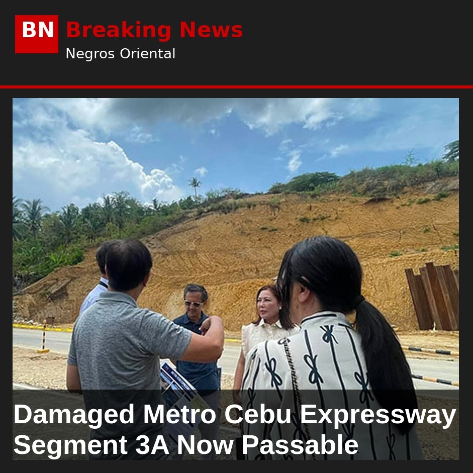 Damaged Metro Cebu Expressway Segment 3A Now Passable