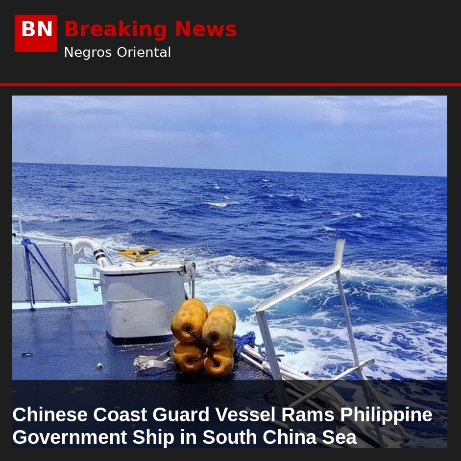 Image related to: Chinese Coast Guard Vessel Rams Philippine Government Ship in South China Sea