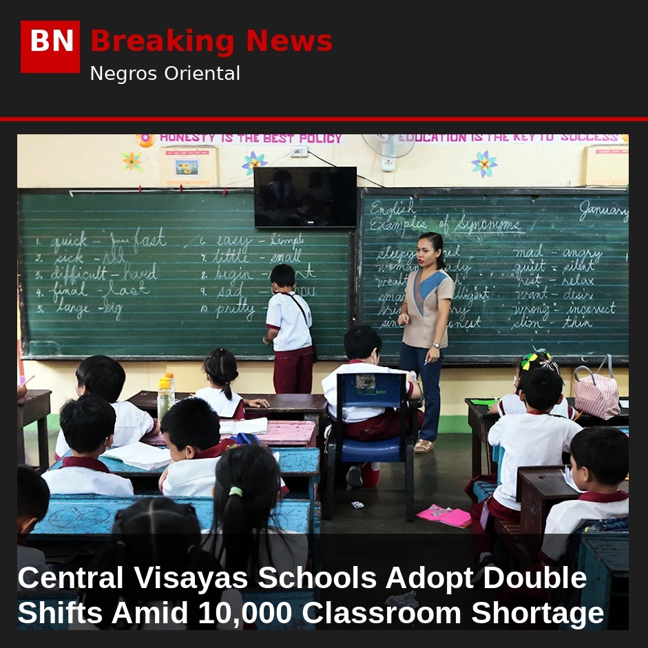 Central Visayas Schools Adopt Double Shifts Amid 10,000 Classroom Shortage