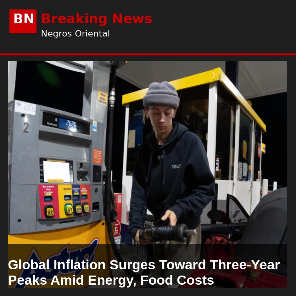 Image related to: Global Inflation Surges Toward Three-Year Peaks Amid Energy, Food Costs