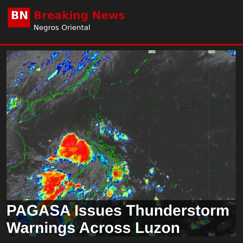 PAGASA Issues Thunderstorm Warnings Across Luzon