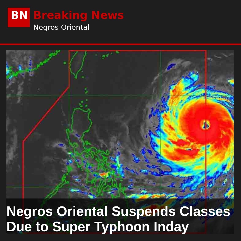 Negros Oriental Suspends Classes Due to Super Typhoon Inday
