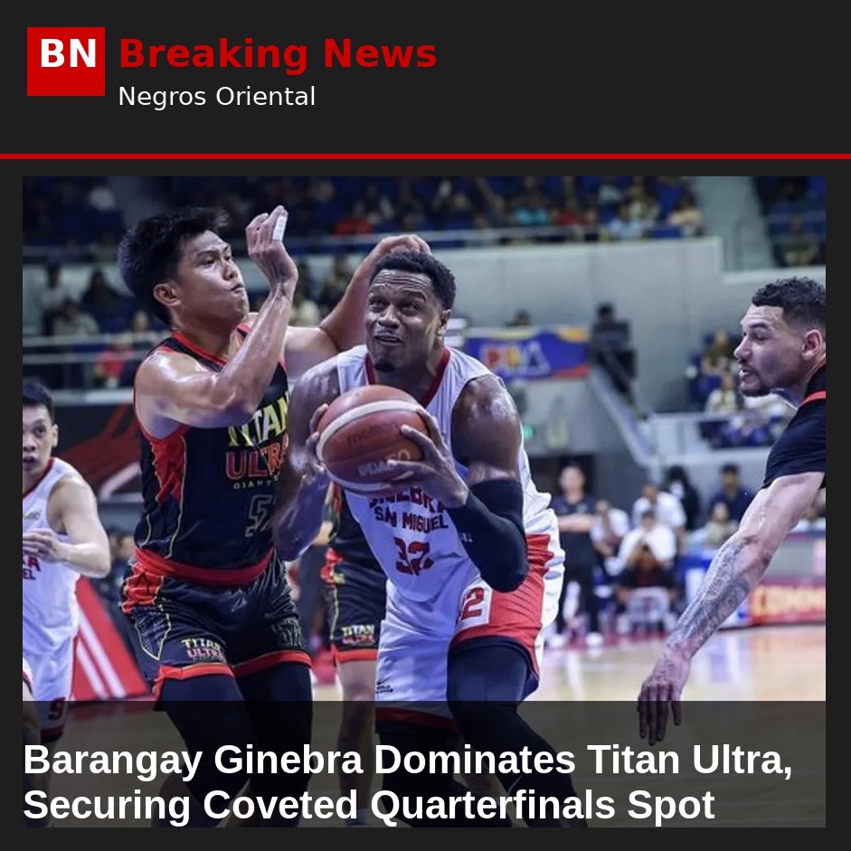 Barangay Ginebra Dominates Titan Ultra, Securing Coveted Quarterfinals Spot