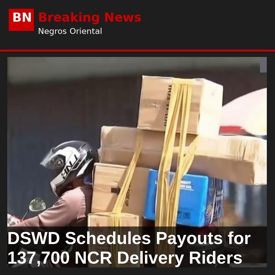 DSWD Schedules Payouts for 137,700 NCR Delivery Riders