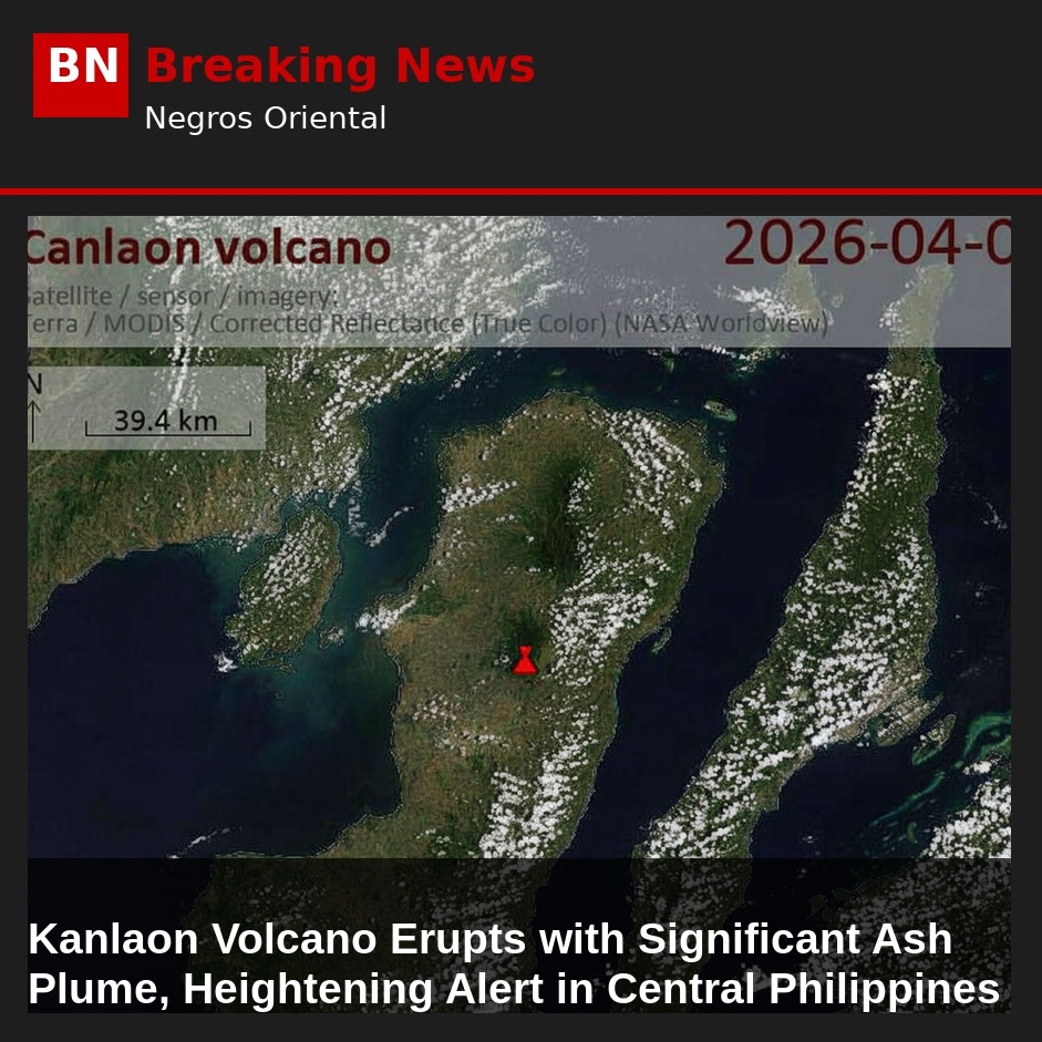 Kanlaon Volcano Erupts with Significant Ash Plume, Heightening Alert in Central Philippines