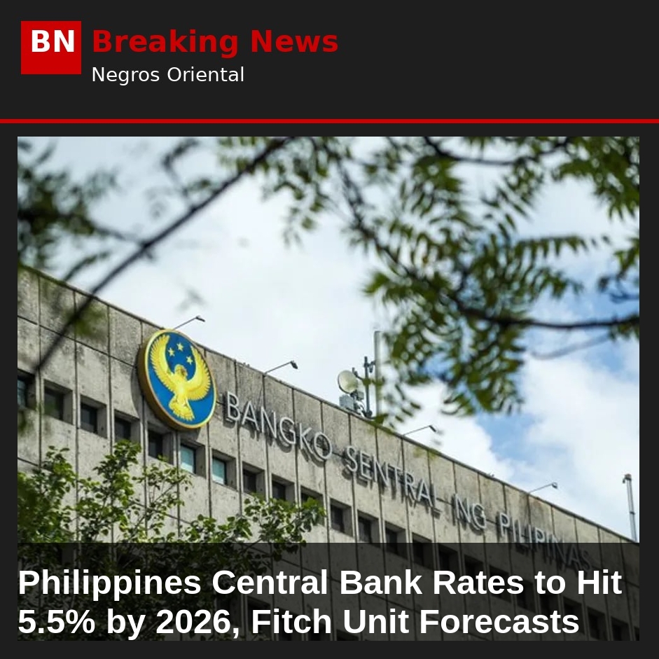 Image related to: Philippines Central Bank Rates to Hit 5.5% by 2026, Fitch Unit Forecasts