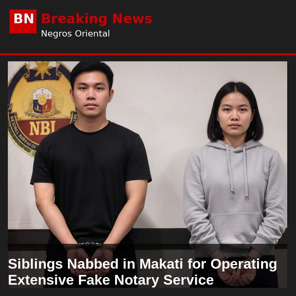 Image related to: Siblings Nabbed in Makati for Operating Extensive Fake Notary Service
